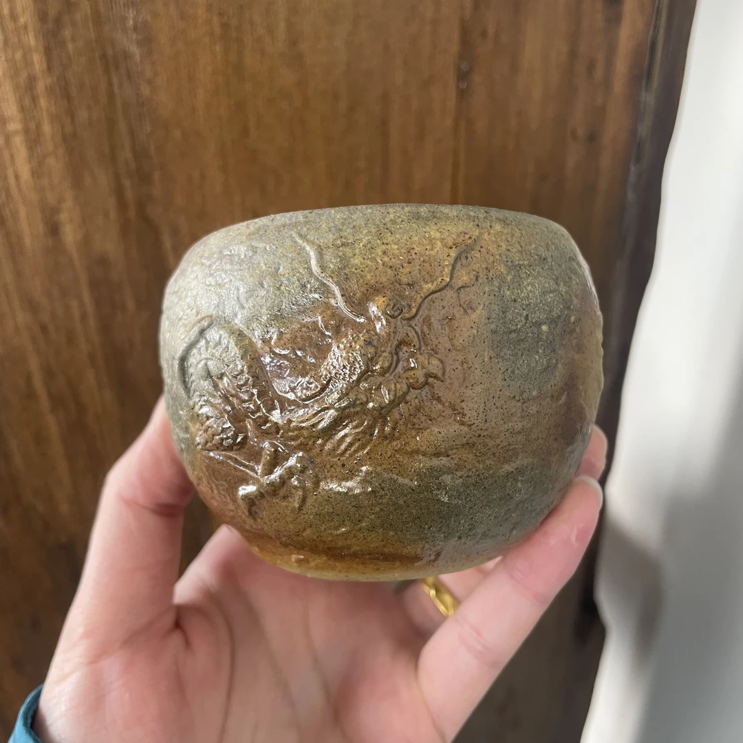 【老班长推荐】紫砂 段泥 柴烧隐龙缸杯