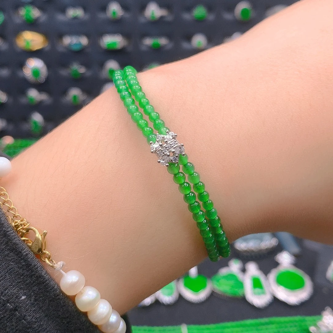 翡翠未镶嵌吊坠(不含链)手串3