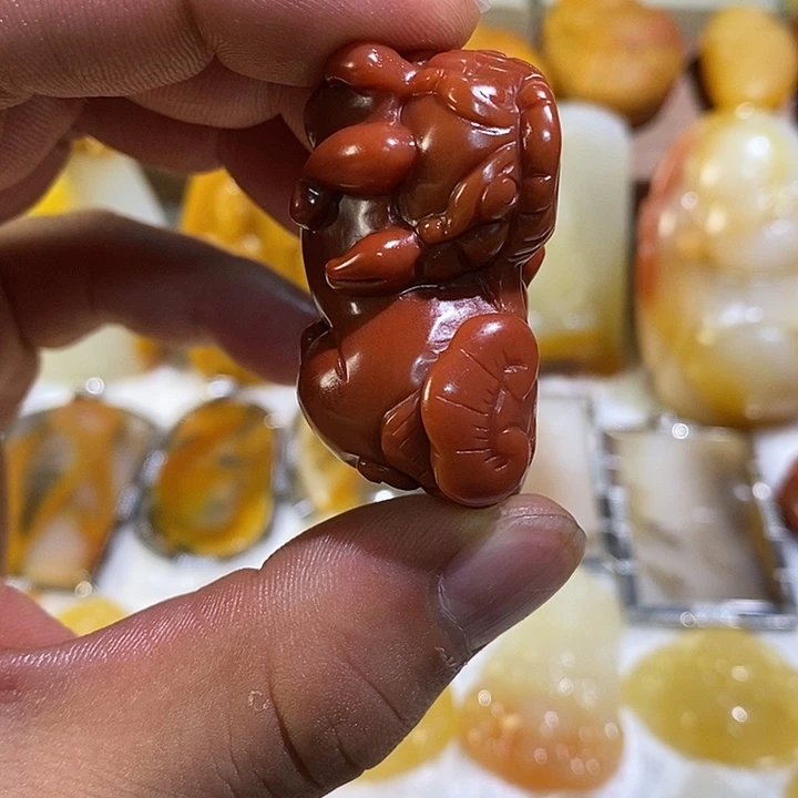 石英质玉（黄龙玉）未镶嵌项链貔貅