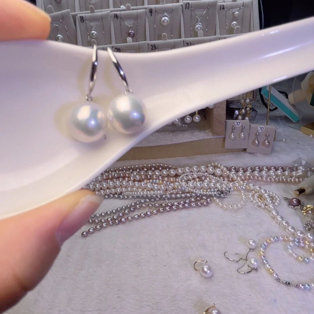 银S925镶嵌珍珠首饰淡水珍珠