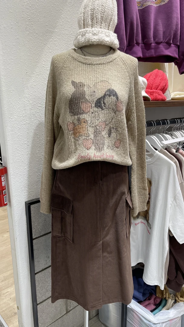 【no退no换】芳芳在韩国 东大门好品质卡通针织上衣