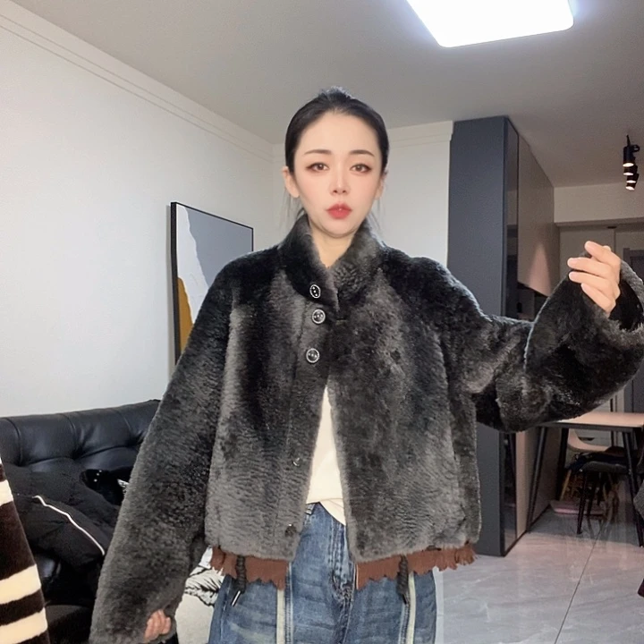 绵羊皮拉贡皮毛一体L130斤内