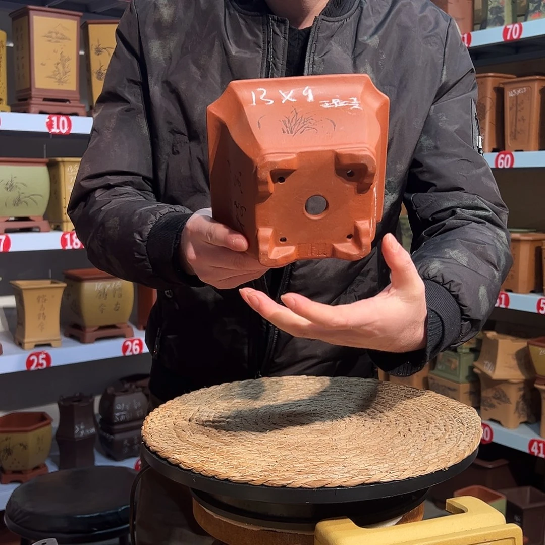 天心紫砂手工花盆