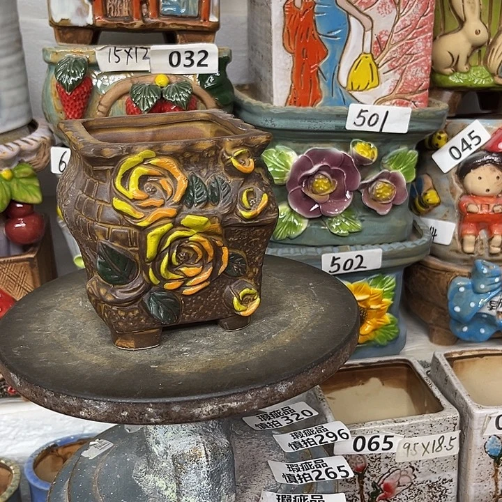 粗陶材质多肉花盆