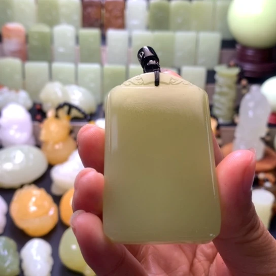 石材方解石手把件