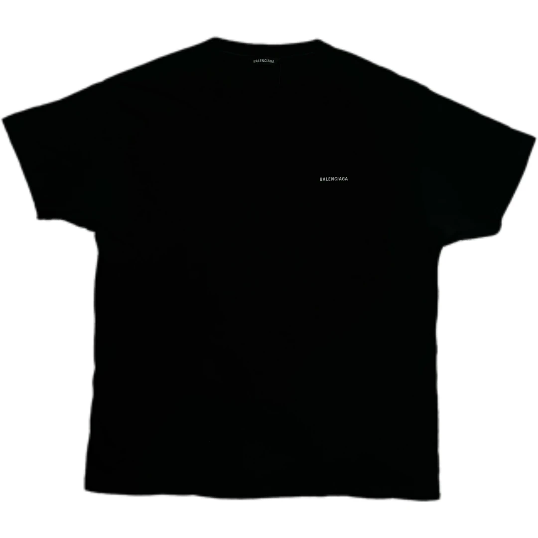 99新 Balenciaga/巴黎世家 黑色小logo短袖L码
