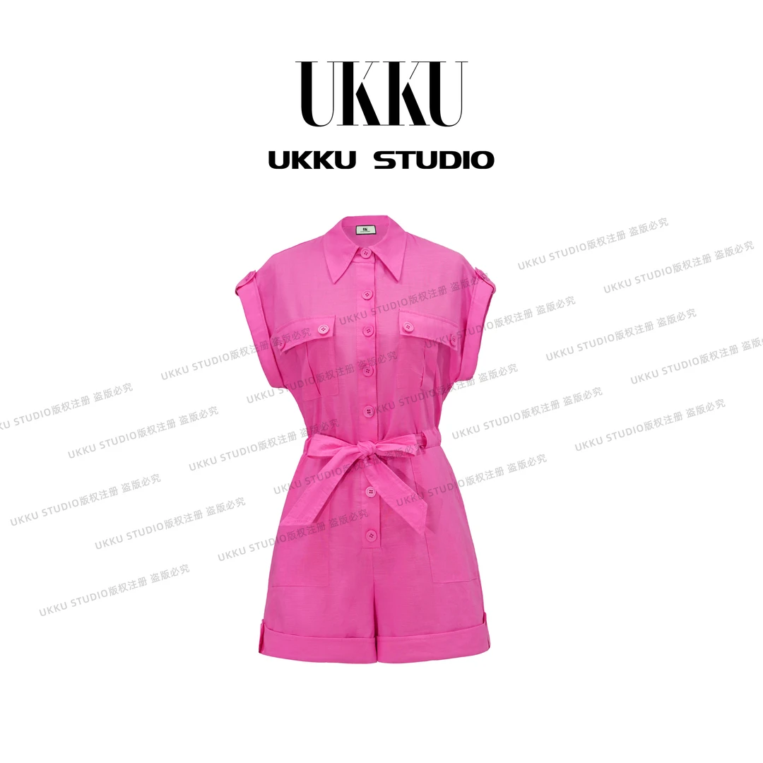 沐【UKKUSTUDIO】夏季休闲设计师百搭女装时尚气质连衣裙314260