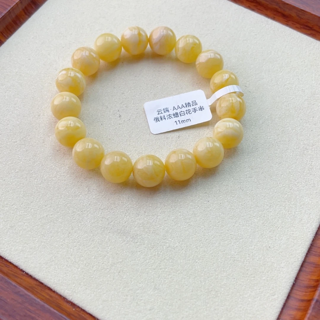 、***蜜蜡未镶嵌手链蜜蜡手串15.15克