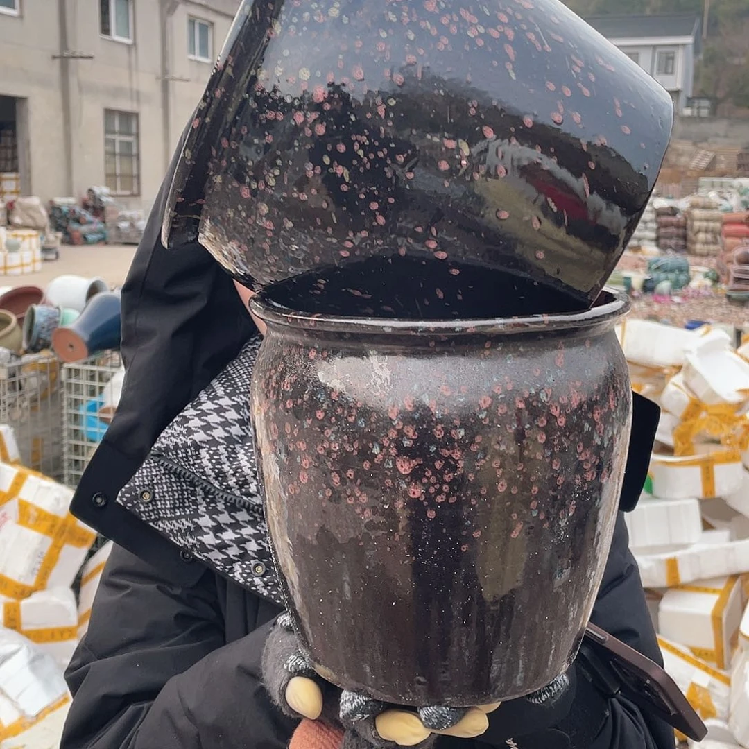 红陶王嫂花盆0217-b406