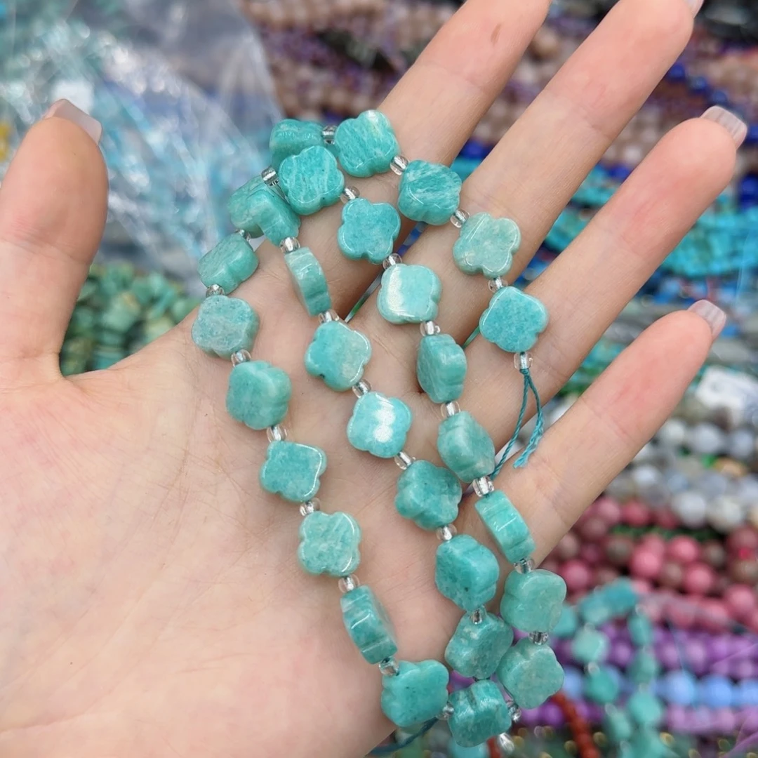 玛瑙/玉髓未镶嵌珠宝半成品天河四叶草一条