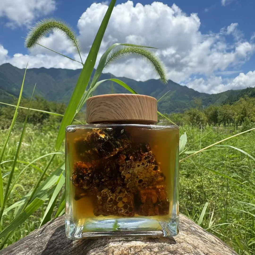 景宁深山农家木桶古法土蜂蜜百花蜂巢蜜瓶装