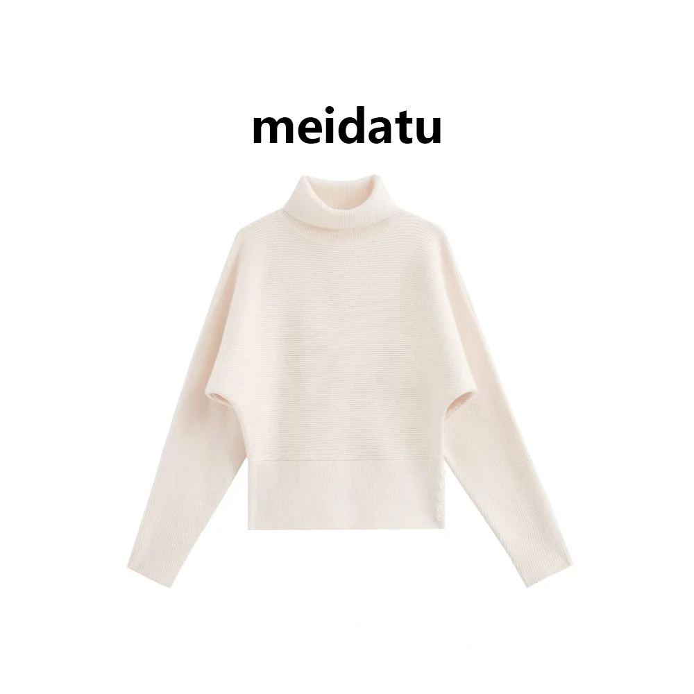 美哒兔（冬曲余韵）韩系别致收腰套头毛衣（高个子版）CM680-25QG
