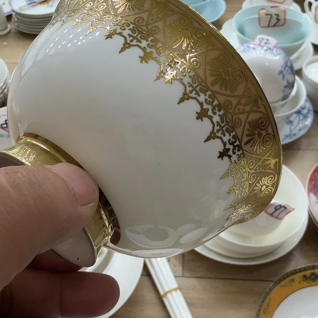 瓷景德镇骨瓷吃饭碗10个