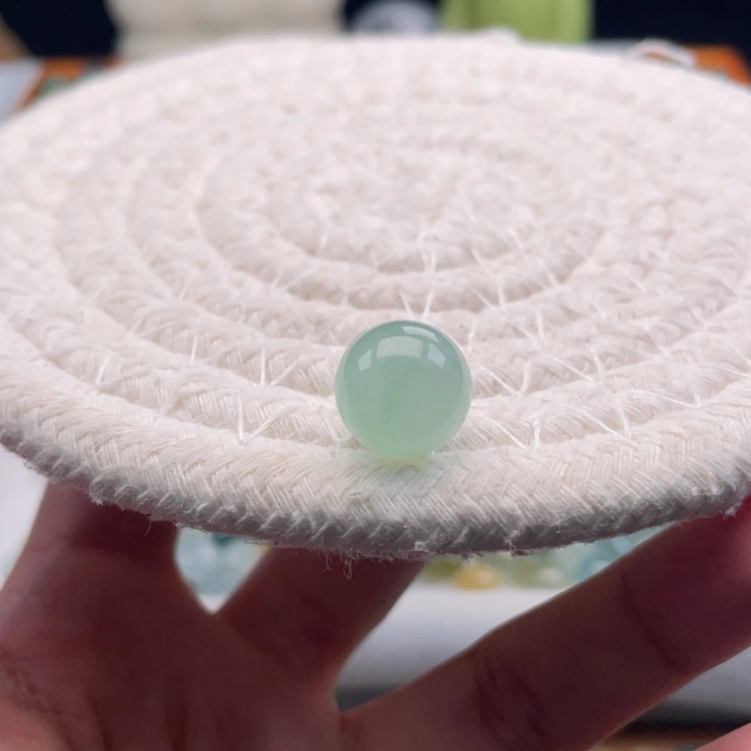 散珠翡翠天然缅甸翡翠a货飘金丝绿11.9