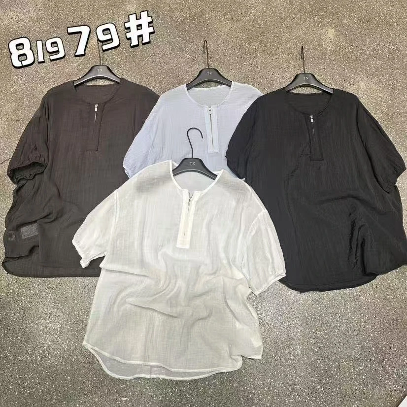 米多多 TX#81979#简约百搭拉链上衣 kc