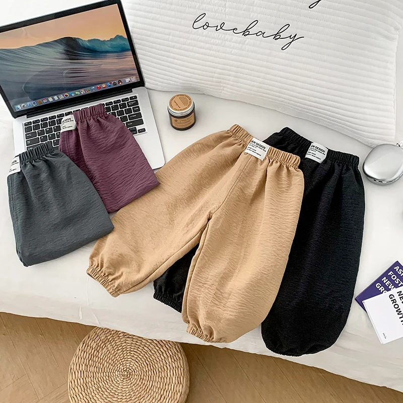 儿童防蚊裤夏季新款网红爆款男童休闲裤女童洋气灯笼裤宝宝潮款