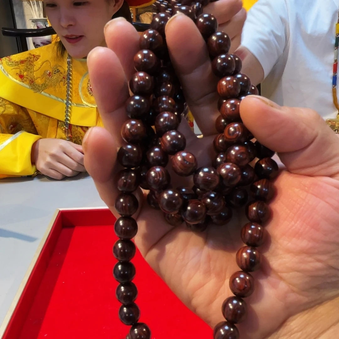 黄花梨/降香黄檀1.0的108颗紫油梨帝王紫268号