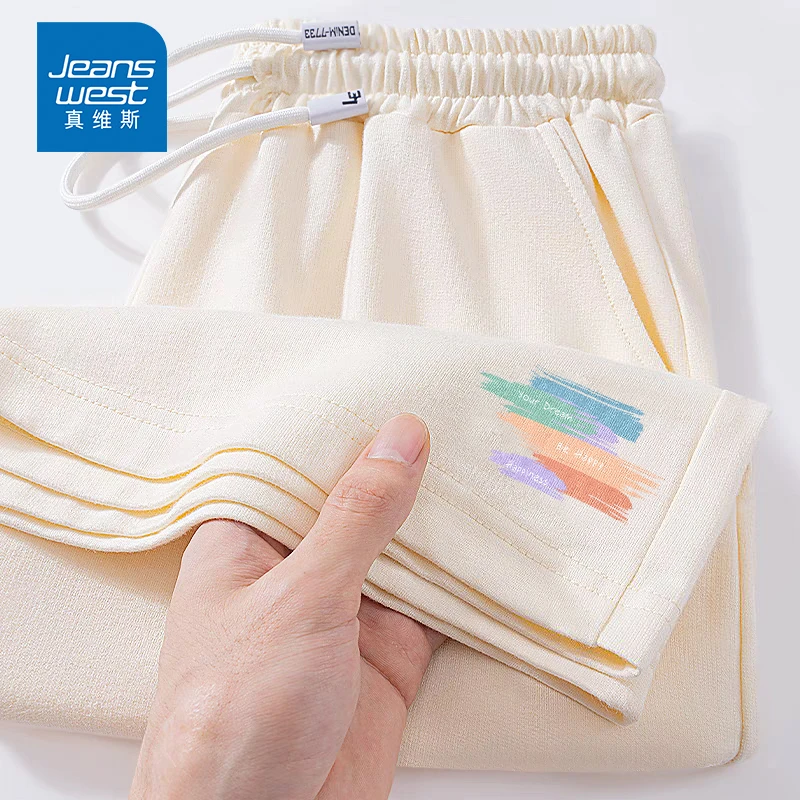 真维斯纯棉短裤女款爆款2025新款夏季大学生跑步运动直筒阔腿裤女