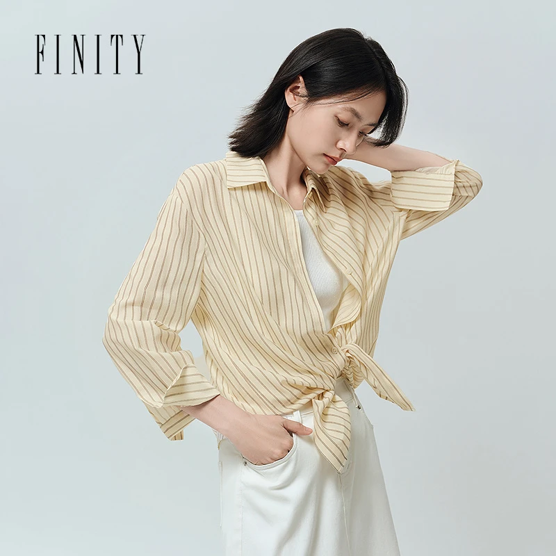 【小水专属】FINITY 春夏新品衬衫气质衬衣时尚休闲通勤 F21X4E37C5