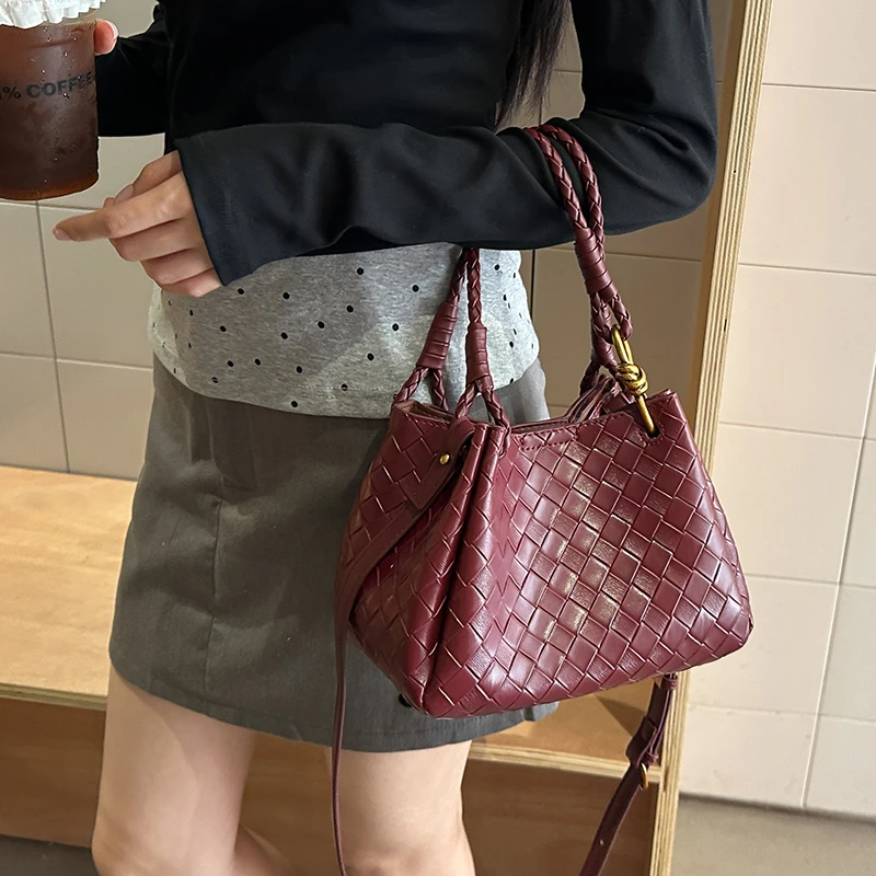 欧美风时尚编织单肩包休闲女包高级感百搭女士斜挎包气质通勤包