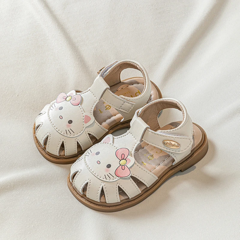 基落普2025年夏季新款女宝宝学步鞋软底婴幼儿包头公主鞋学步凉鞋