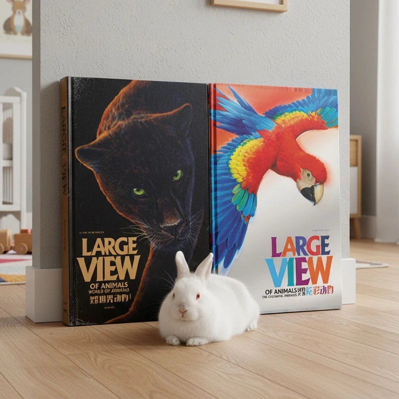 法国动物地板大书炫彩世界动物正版儿童早教百科启蒙双11看绘本