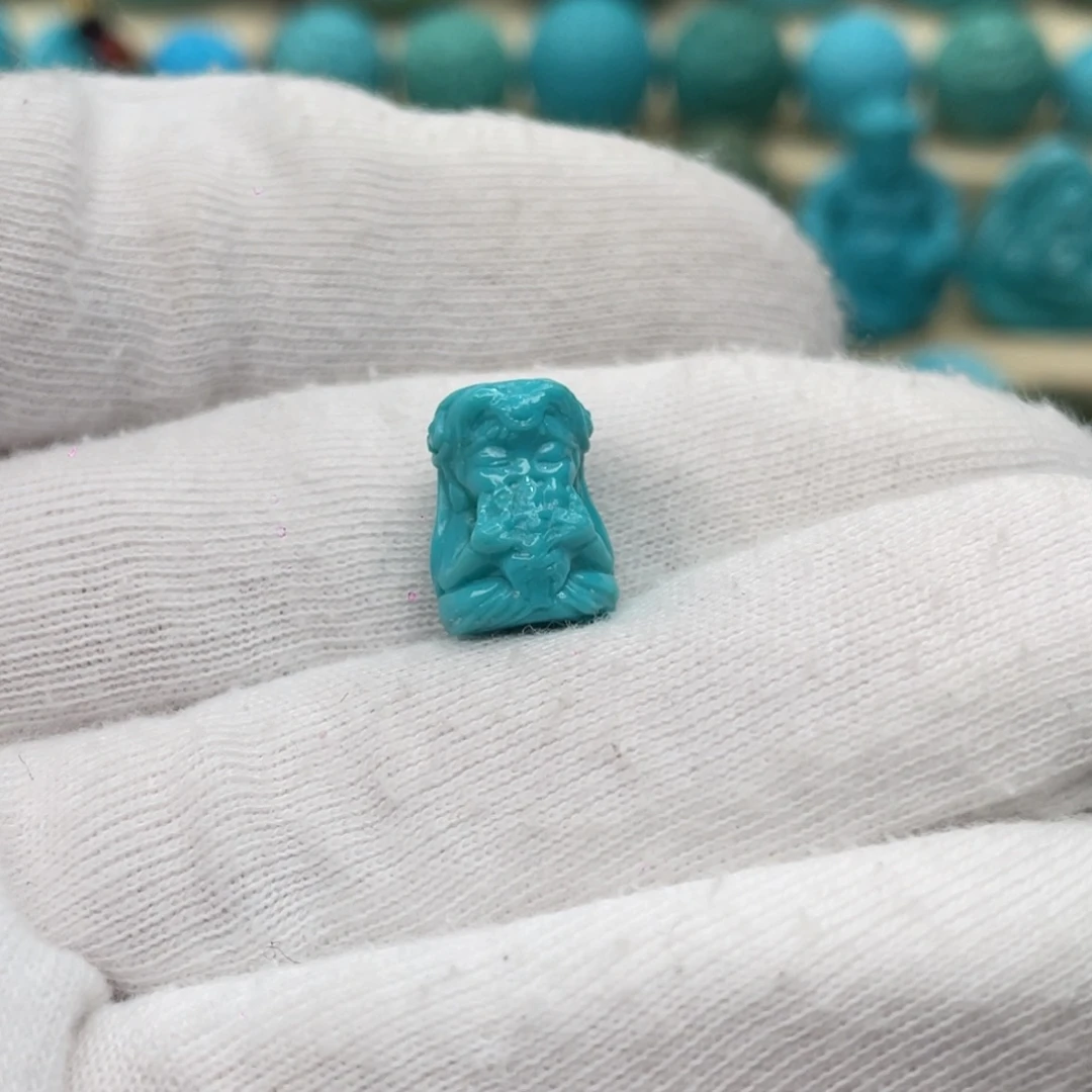 绿松石未镶嵌颈饰卡9.8-13