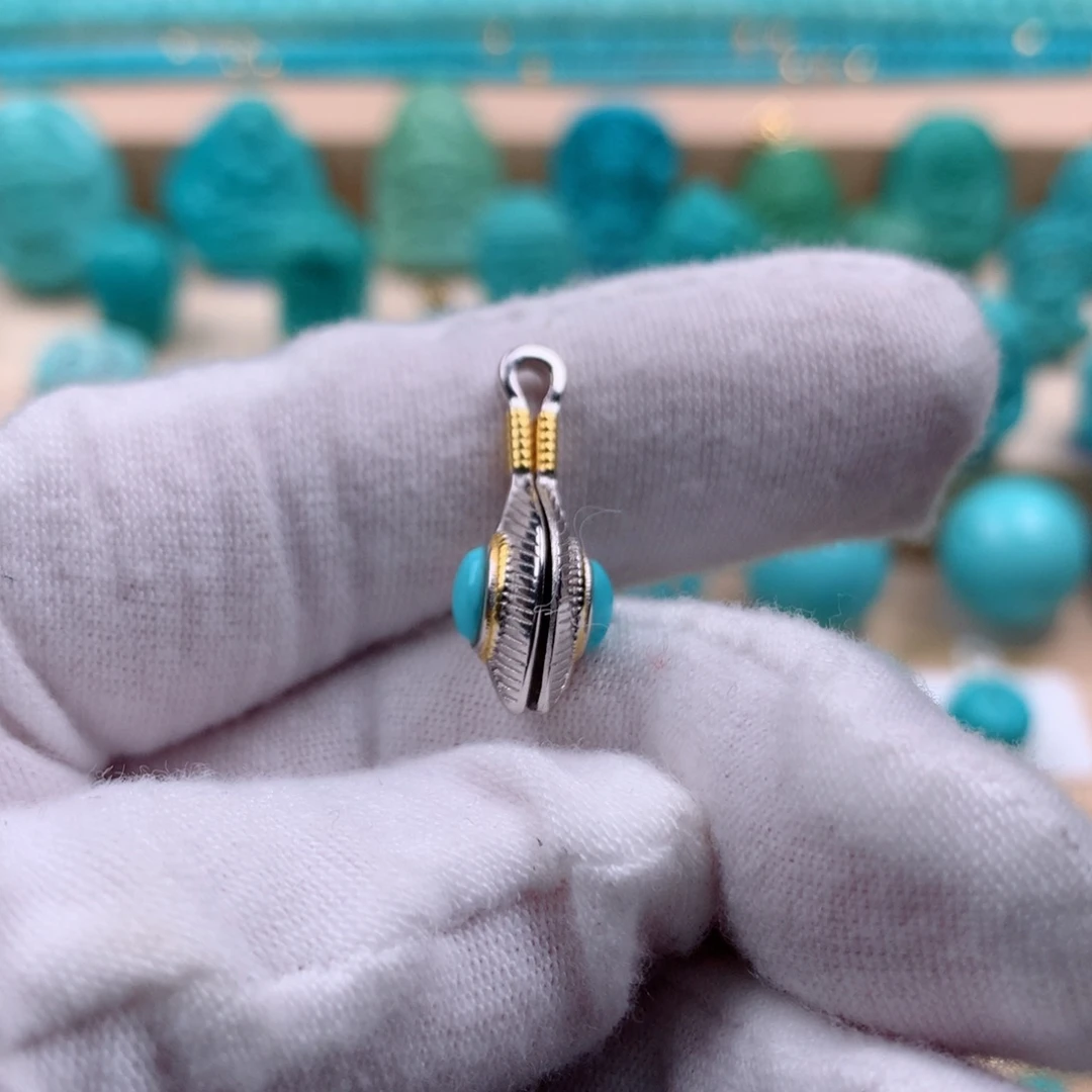 绿松石配饰银S925镶嵌