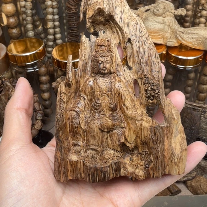 沉香碎屑沉香达拉干老料观音38克