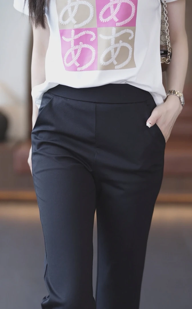 夏季新款烟管裤显瘦九分裤子女款爆款2025新款裤子女士薄款休闲裤