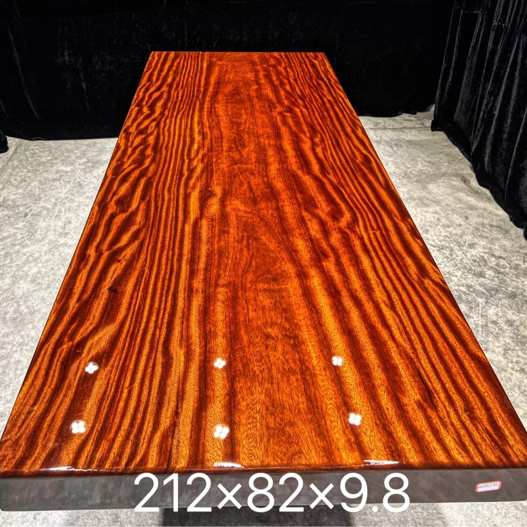 红塔利小巴花大板整木茶桌餐桌办公桌会议桌原木书桌212-82-9.8