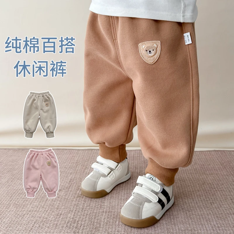 婴儿裤子春秋季纯棉大PP裤女男宝宝衣服百搭韩版长裤儿童小童秋装