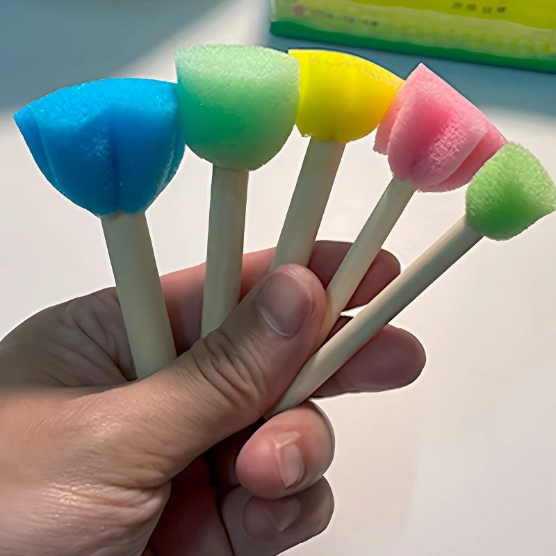 diy绘画海绵拓印涂鸦工具儿童早教美术蘑菇幼儿园画刷印章套装