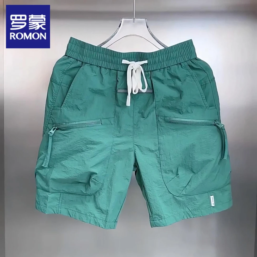 罗蒙韩版短裤男士2025新款时尚百搭潮牌休闲工装裤子