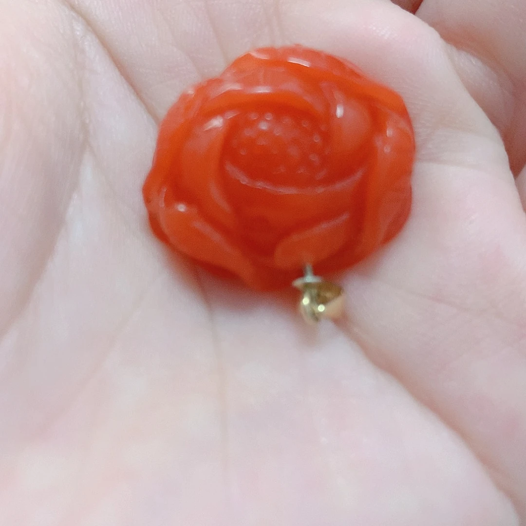 南红玛瑙银S925镶嵌吊坠(不含链)