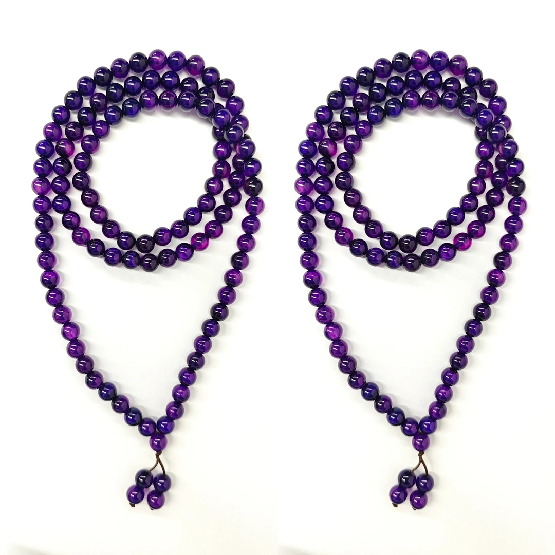 精美妖紫玉化舒俱玛瑙项链赠礼盒(多样性发货发一个) A28-229