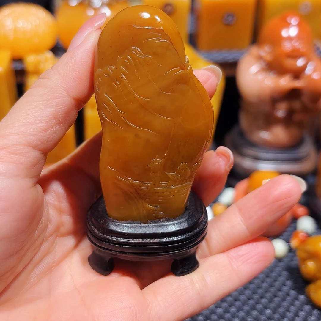 田黄石一**茶石雕石雕石雕