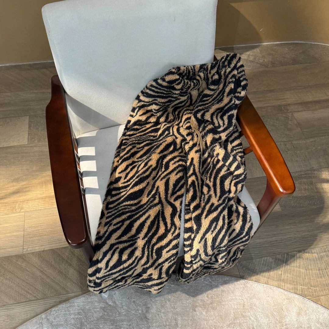 【大头韦韦】斑马裤！冬季双面毛厚厚厚时尚直筒裤785259