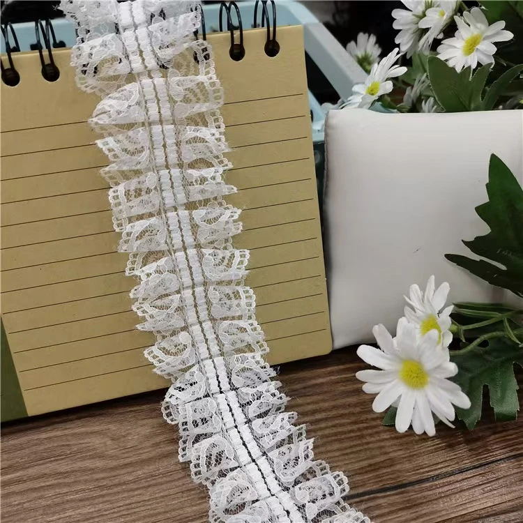 《海燕专属》4.5cm褶皱蕾丝花边米字花边打折丝带DIY发饰饰品缎