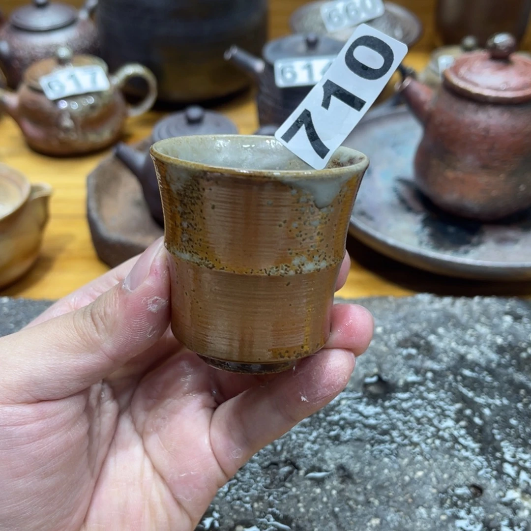 手工制作柴烧茶杯710