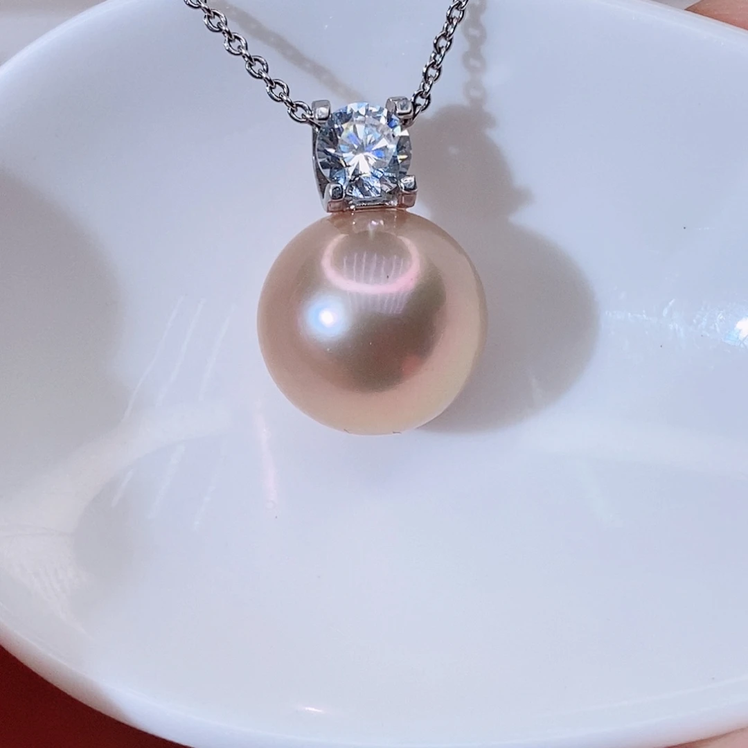 颈饰银S925镶嵌淡水珍珠