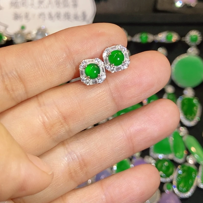 【闪购商品】翡翠未镶嵌耳饰天然翡翠
