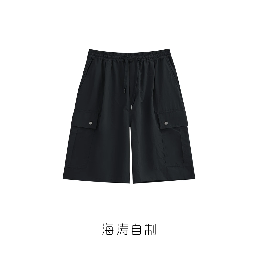 夏日轻量工装短裤宽松直筒及膝剪裁日产VANCET竹节纹面料 HMR7061