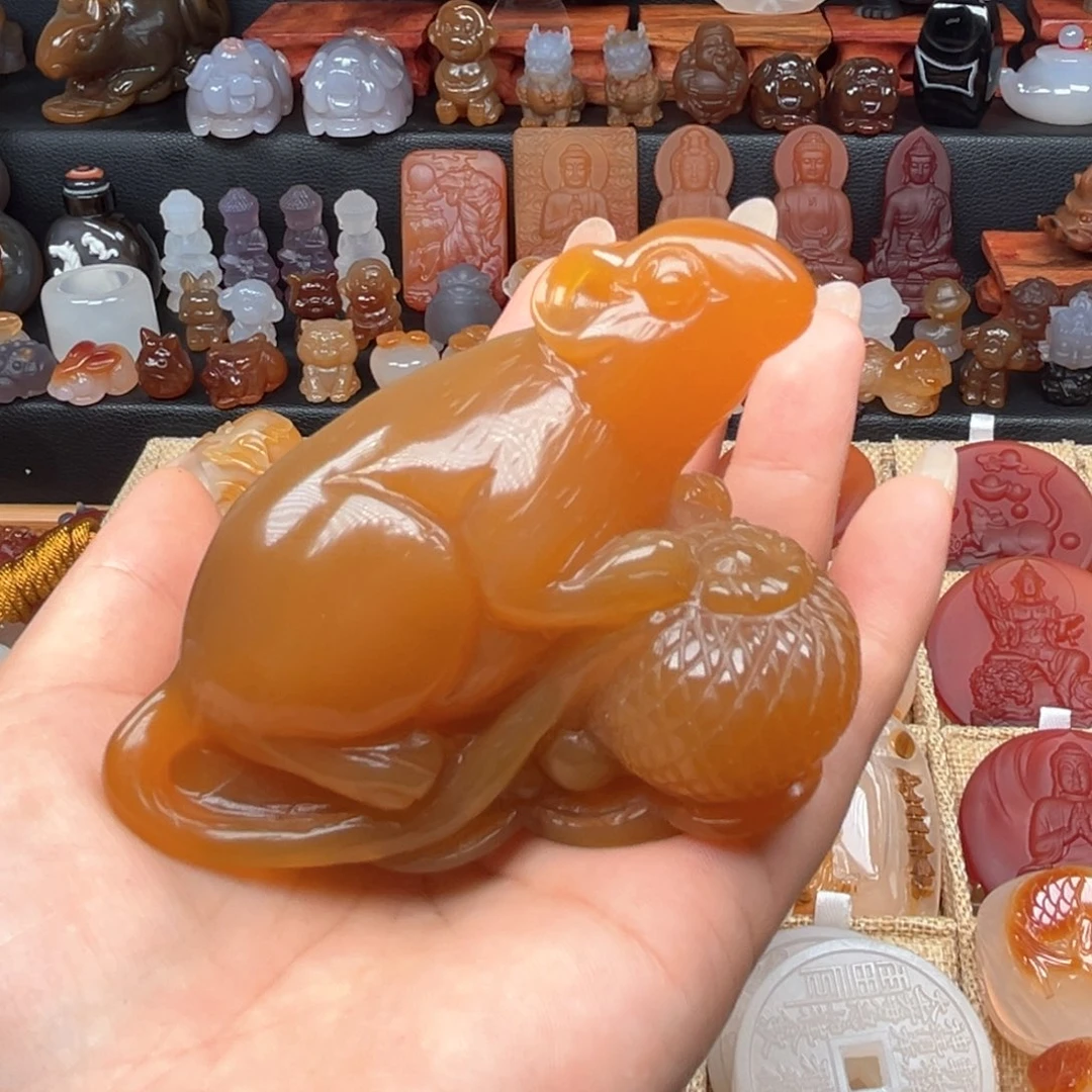 小***宝玛瑙/玉髓手玩件未镶嵌