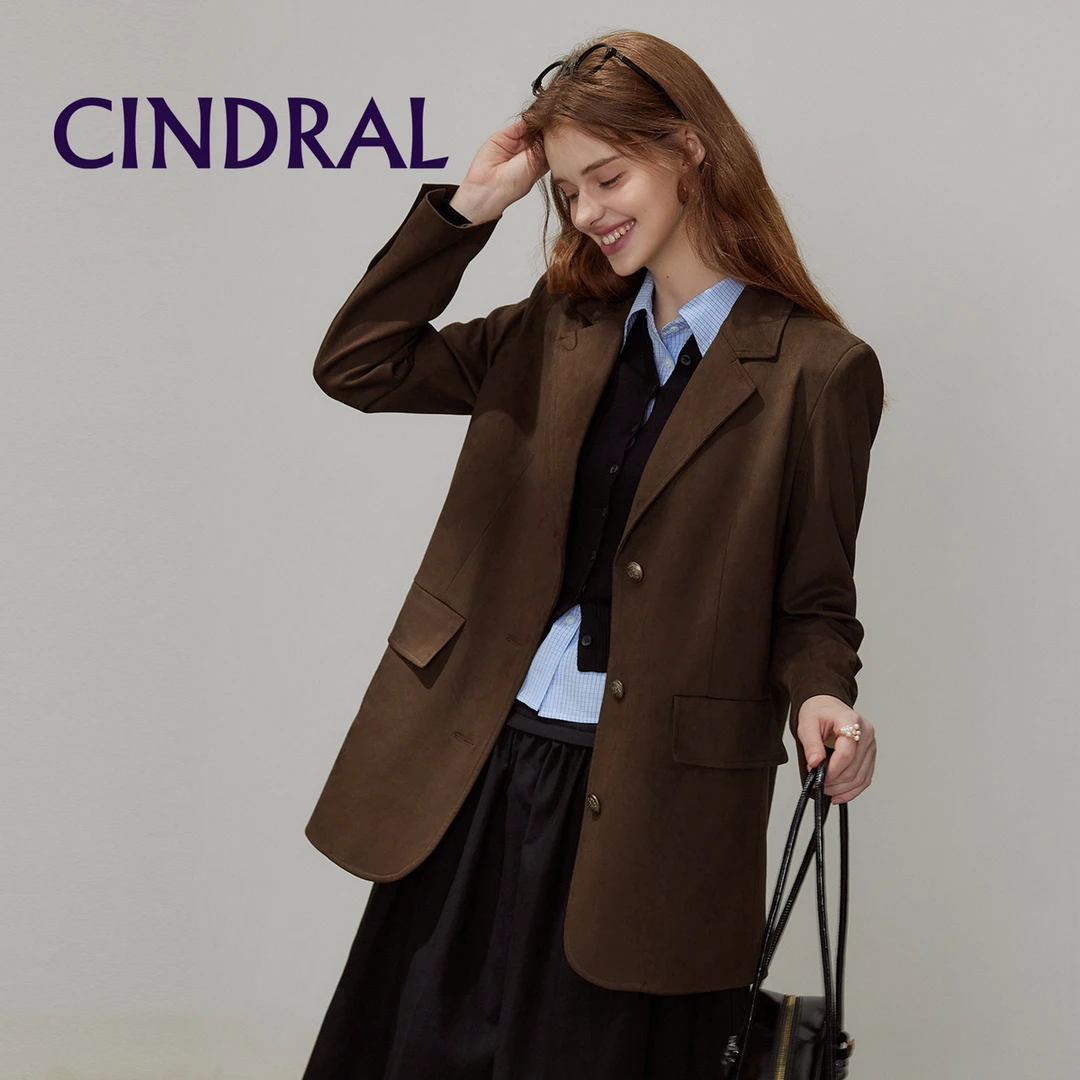 【熙地】平驳领休闲春秋法式气质简约西装小个子C85QX0541F