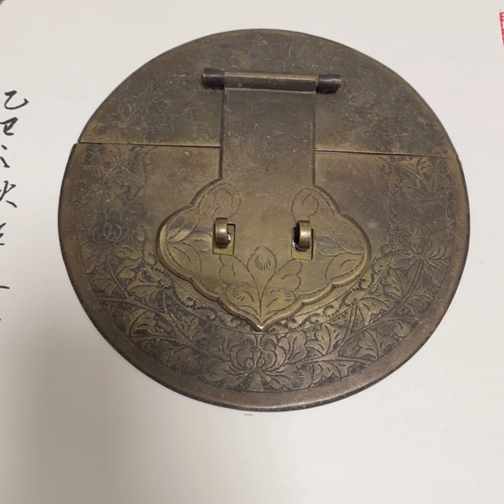 梅***活铜攀花开富贵铜攀