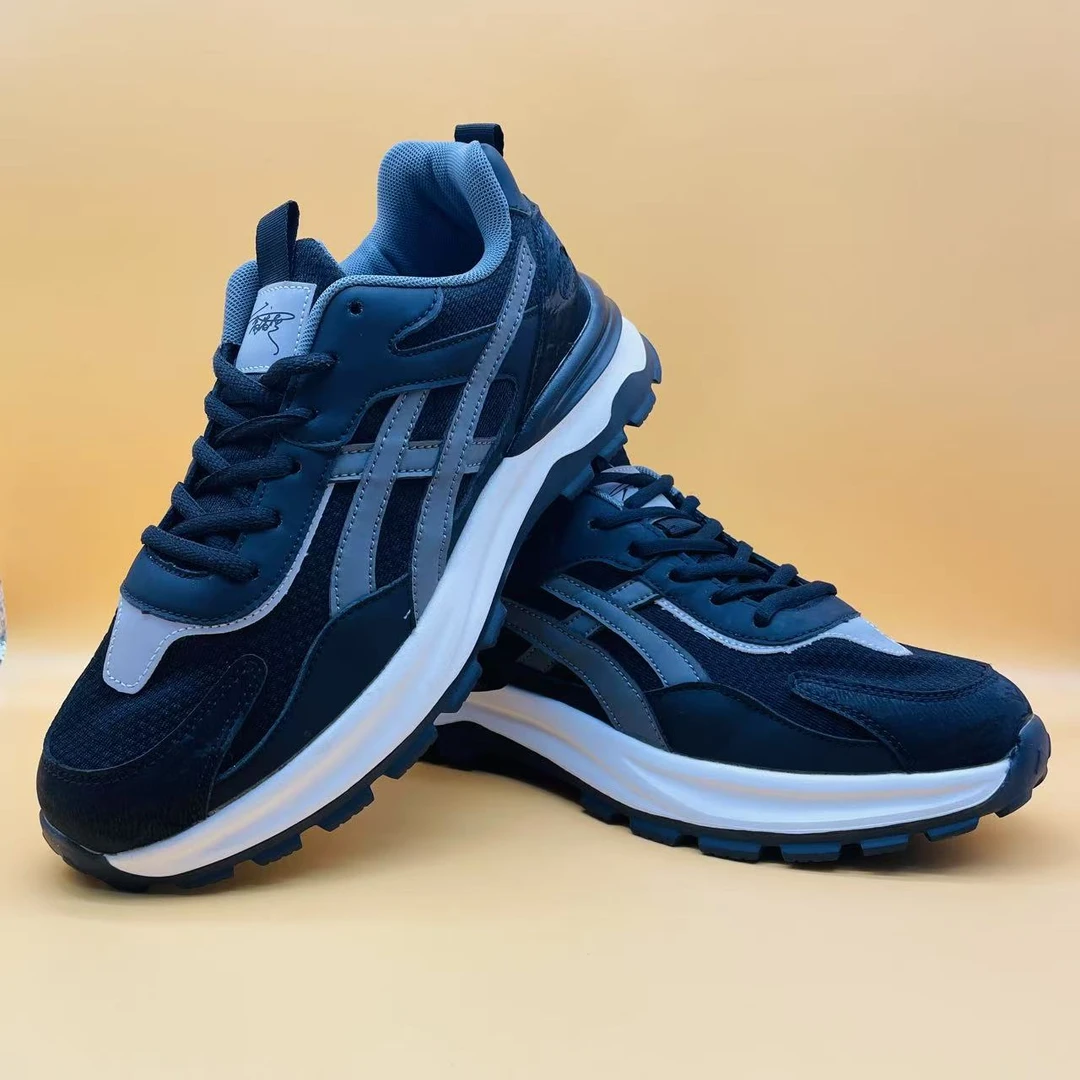 WOWOWAI爆款超纤材质四季时尚百搭运动休闲鞋防滑耐磨男士透气