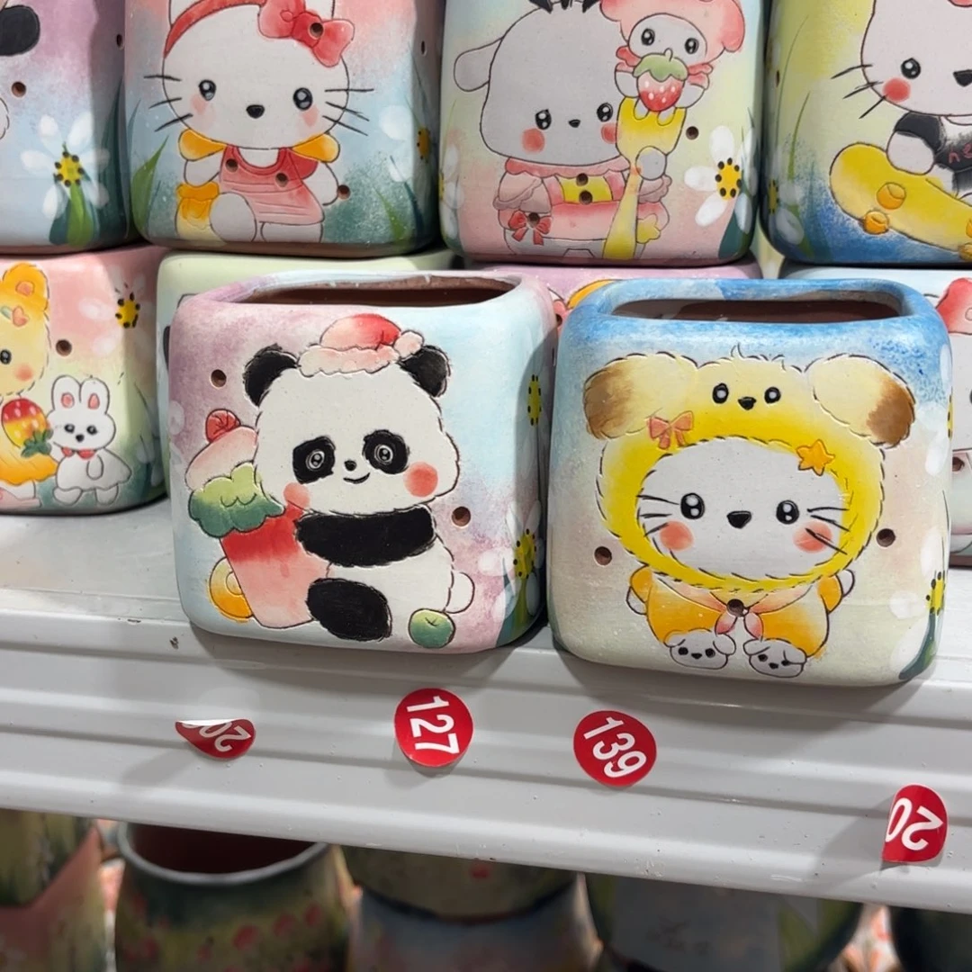 景德镇手绘花盆陶瓷6/7