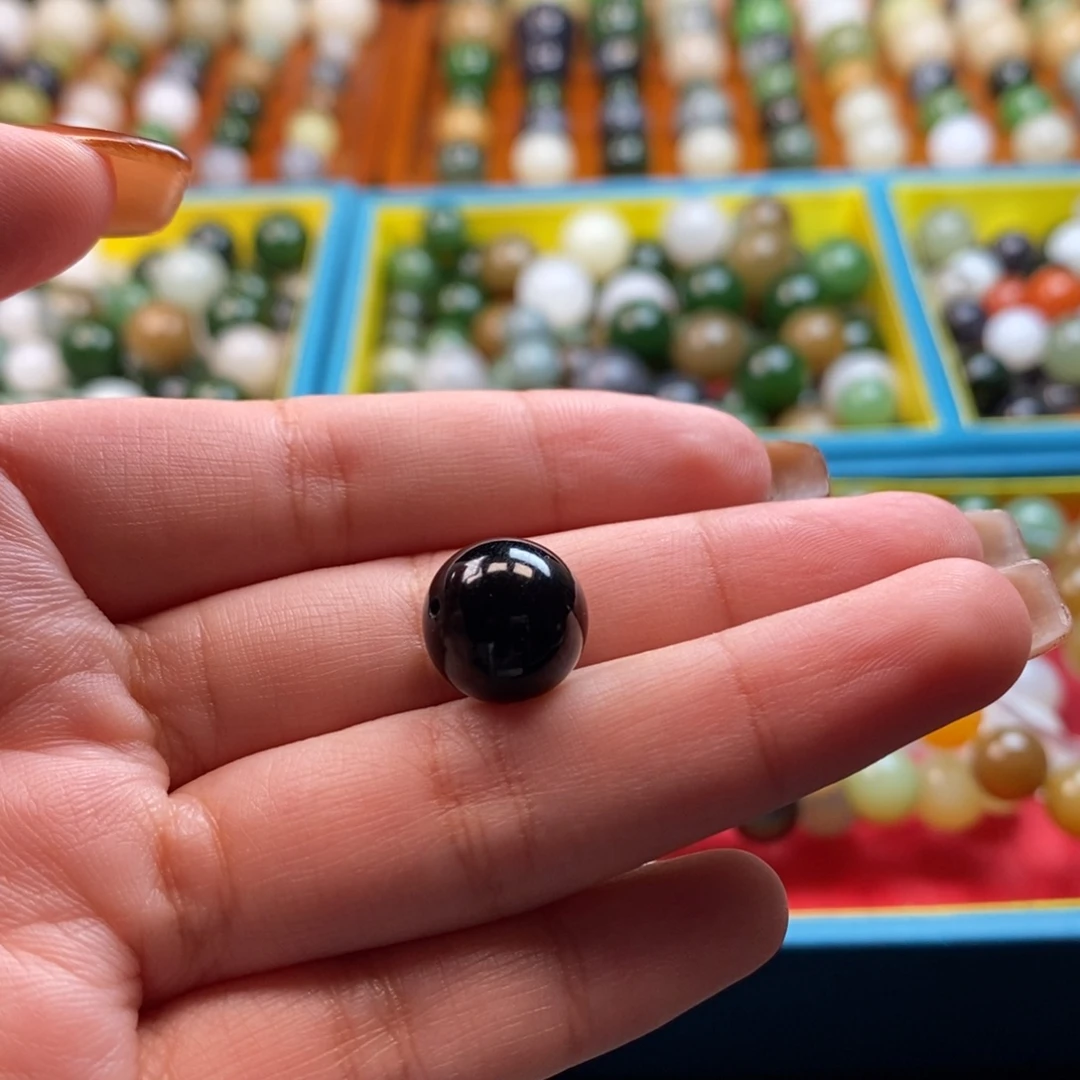 和田玉未镶嵌珠宝奇石福利黑青单珠z12