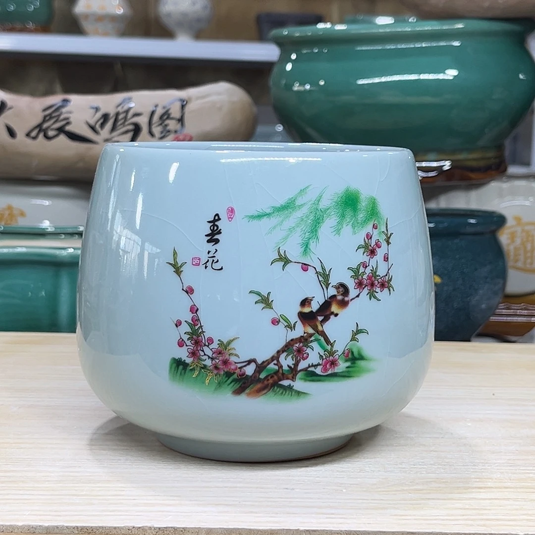 陶瓷绿植多肉微瑕花盆口径12*12无孔